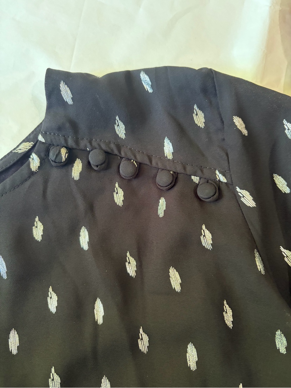 Fortune + Ivy Black Printed Blouse XXL - Picture 3 of 4